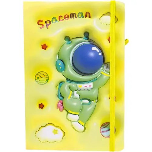 Блокнот "SPACEMAN" тверда обкладинка, А5 (ЖОВТИЙ)