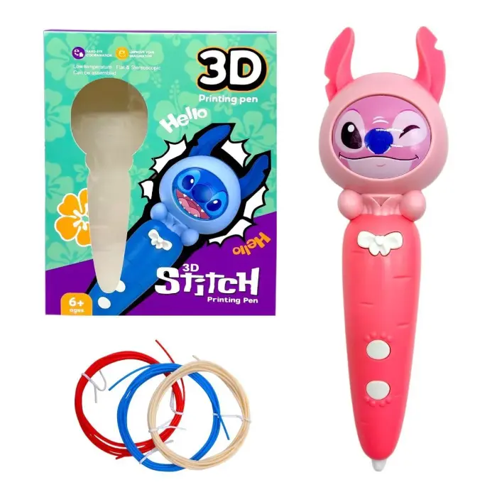 3D ручка Стич (Розовый), для создания 3D рисунков и моделей