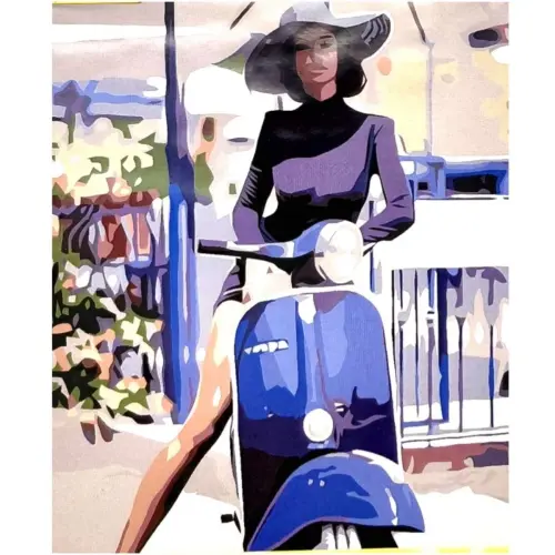 КАРТИНА ПО НОМЕРАМ "У СТИЛЕ VESPA" 40*50 см