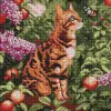 Алмазна мозаїка "Бенгальський кіт" 40х40 см
