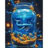 Картина по номерам с красками металлик "Подводный мир, кит" 40*50 см