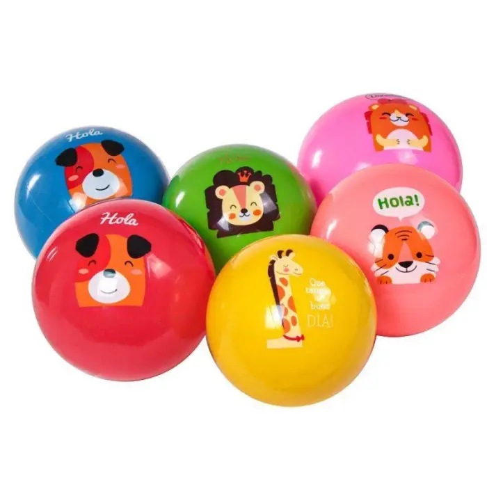 Уценка. Мʼяч дитячий "Звірята", 12,7 см, (мікс видів, малюнок трапляється рандомно), 3 штуки в сітці 1 мяч из набора не надувается
