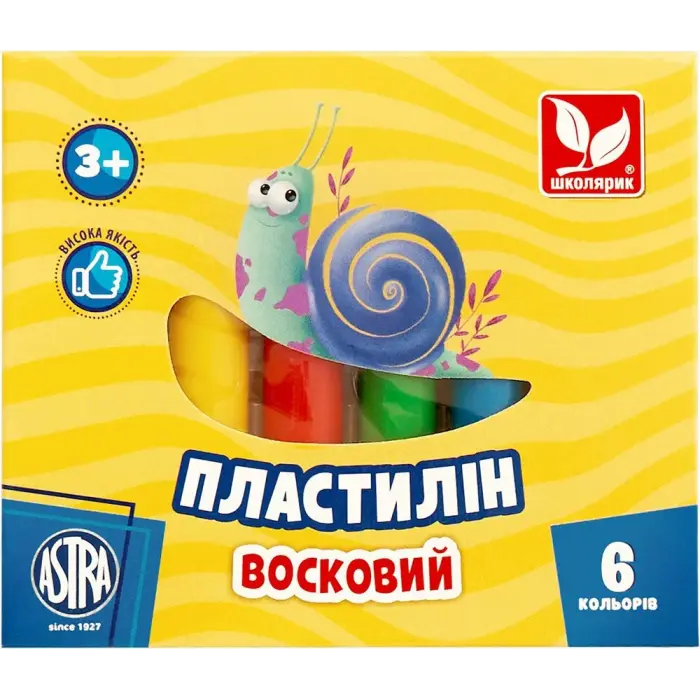 Пластилин круглый (6 цветов в наборе)