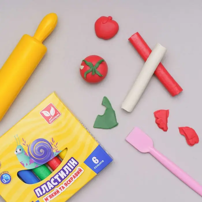 Пластилин круглый (6 цветов в наборе)