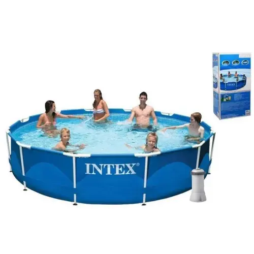 Intex Басейн каркасний фільтр/насос мережа 220-240 В, 366х76см, 6503л