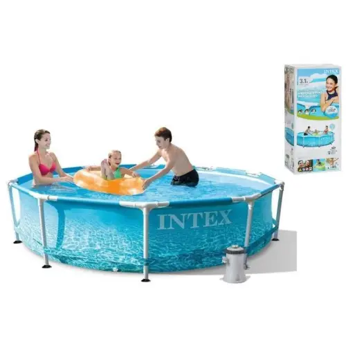 Intex Басейн каркасний круглий, діаметр 305см, висота 76см, насос-фільтр (1 250 л/ч), об'єм 4485л, в коробці