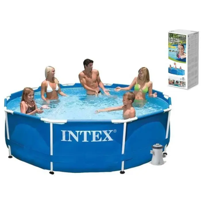 Intex Басейн каркасний об'єм: 4485л, розмір:305х76см, фільтр-насос 1250л/год, мережа 220-240В, вік 6+ років