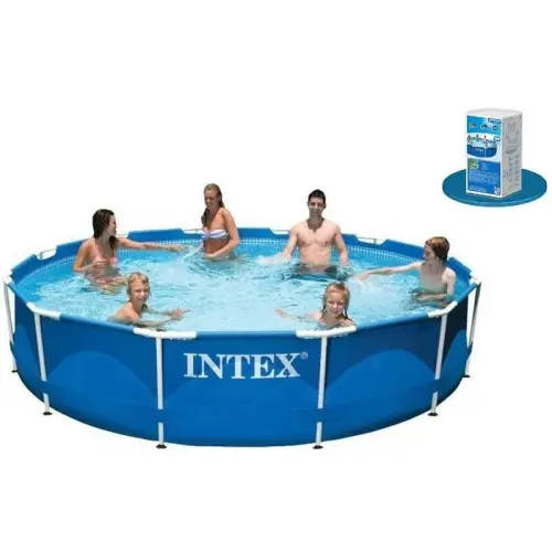 Intex Бассейн каркас круглый, /6+лет/, в коробке, 366*76см, 6,503 л