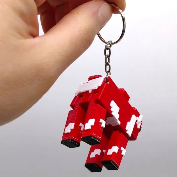 Брелок (3d друк) "MINECRAFT (МАЙНКРАФТ): КОРОВА", 5 см