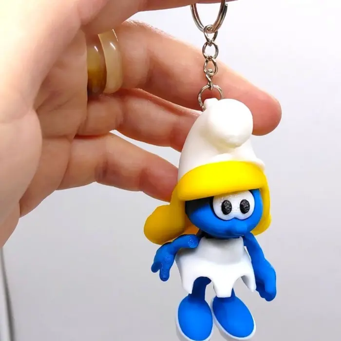 Брелок (3d друк) "SMURF SMURFETKA \ Смурфіки ", 8.5 см