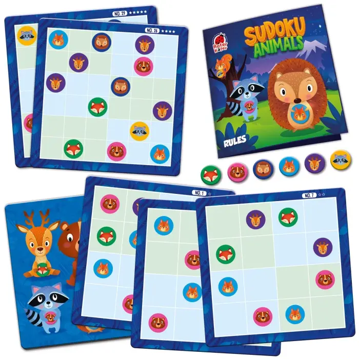 Магнітна гра "Roter Kafer. Sudoku Animals"