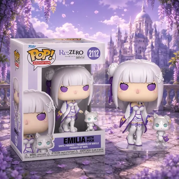 Набор игровых фигурок Funko POP! серии Re:ZERO - Эмилия с Паком