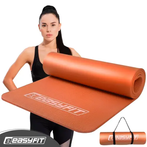 Коврик для фитнеса и йоги EasyFit NBR 10 мм Оранжевый