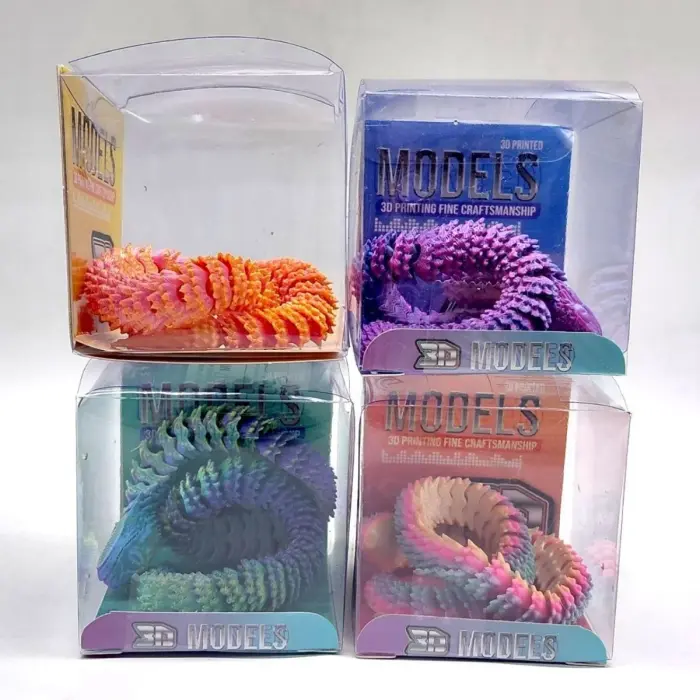 Печатная 3D фигурка змея (ОРАНЖЕВЫЙ), 3D печать