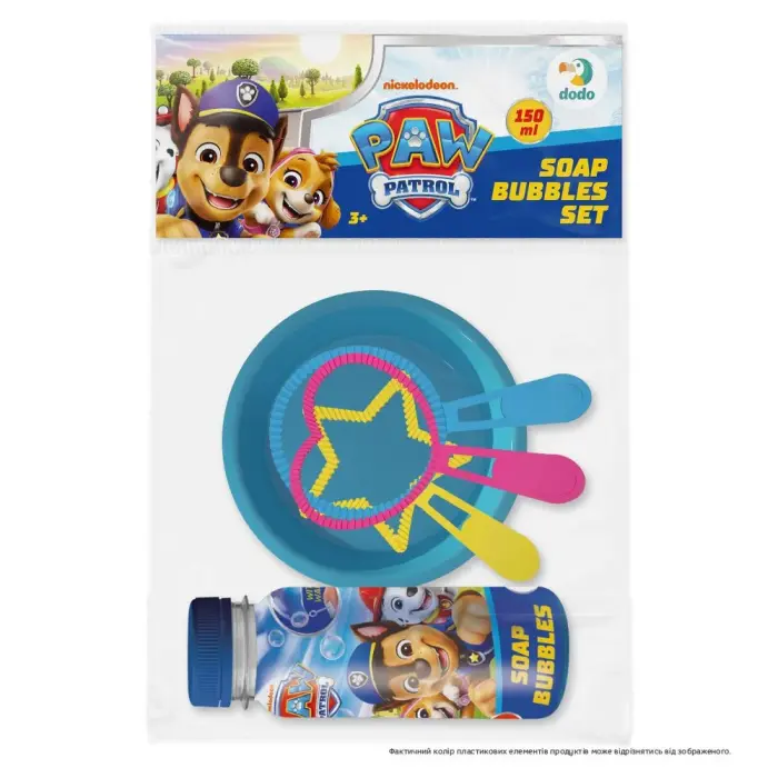 МИНИ НАБОР МЫЛЬНЫХ ПУЗЫРЬКОВ «PAW PATROL». Объем 150 мл (микс)