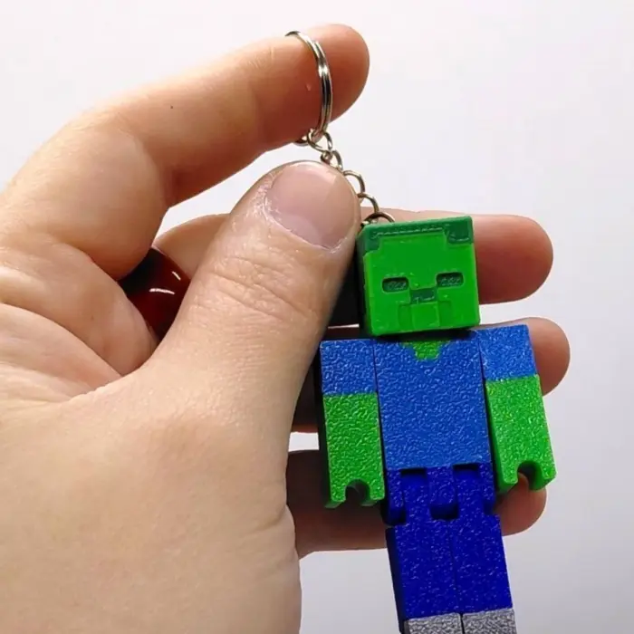 3D Брелоки MINECRAFT / МАЙНКРАФТ ZOMBIE / ЗОМБІ KEYCHAIN, 3D друк