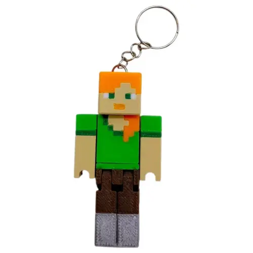 3D Брелоки MINECRAFT / МАЙНКРАФТ ALEX / АЛЕКС KEYCHAIN, 3D печать