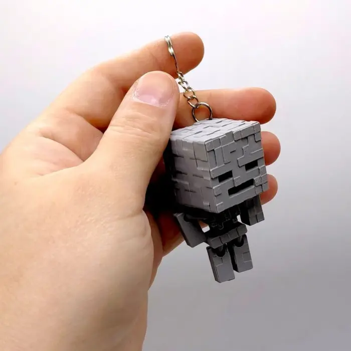 3D Брелоки MINECRAFT / МАЙНКРАФТ CHUBBY SKELETON / СКЕЛЕТ ГОЛОВАСТИК KEYCHAIN, 3D печать