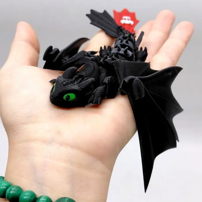 ФІГУРКА 3D HERO DRAGON NIGHT FURY / НІЧНА ЛЮТЬ, 3D ДРУК "17СМ"