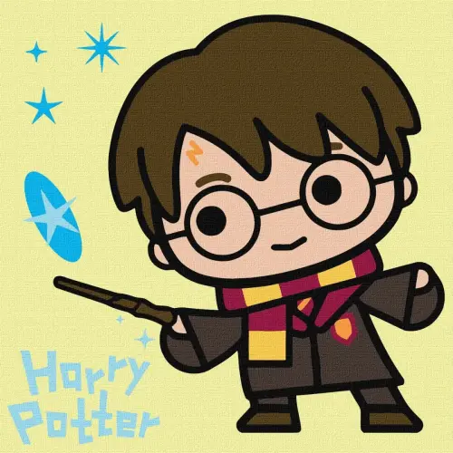 Картина за номерами "Harry Potter, Гаррі Поттер: Чари під зірками" 25х25 см