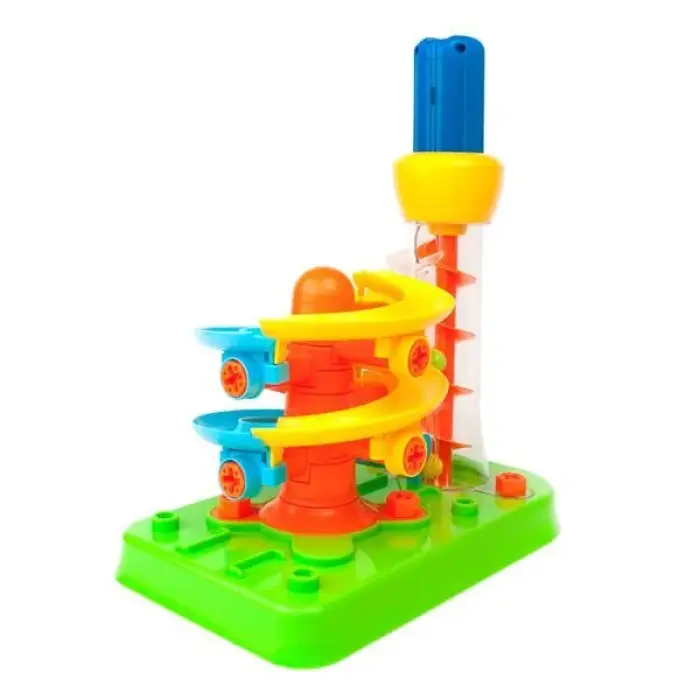 Набор для сборки Edu-Toys Горка-спираль с инструментами 55 деталей