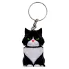 Брелок 3d печать "КОТИК С пружиной" (черный), KEYCHAIN