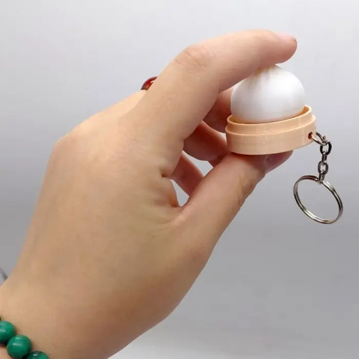 Брелок 3d печать "ПЕЛЬМЕНЬ-КЛИКЕР МАЛЕНЬКИЙ" (Голубой), KEYCHAIN
