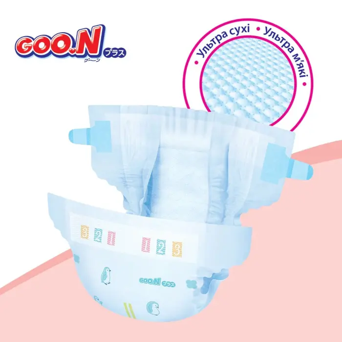 Підгузки Goo.N Plus для дітей (розмір 4(L), 9-14 кг, 44 шт)