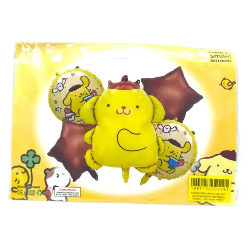 Набор воздушных шаров 5 шт для создания фотозоны "Hello Kitty Pompompurin, Хелоу Китти"