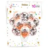 Набір повітряних куль "Happy birthday" 10шт*30см, рожеві