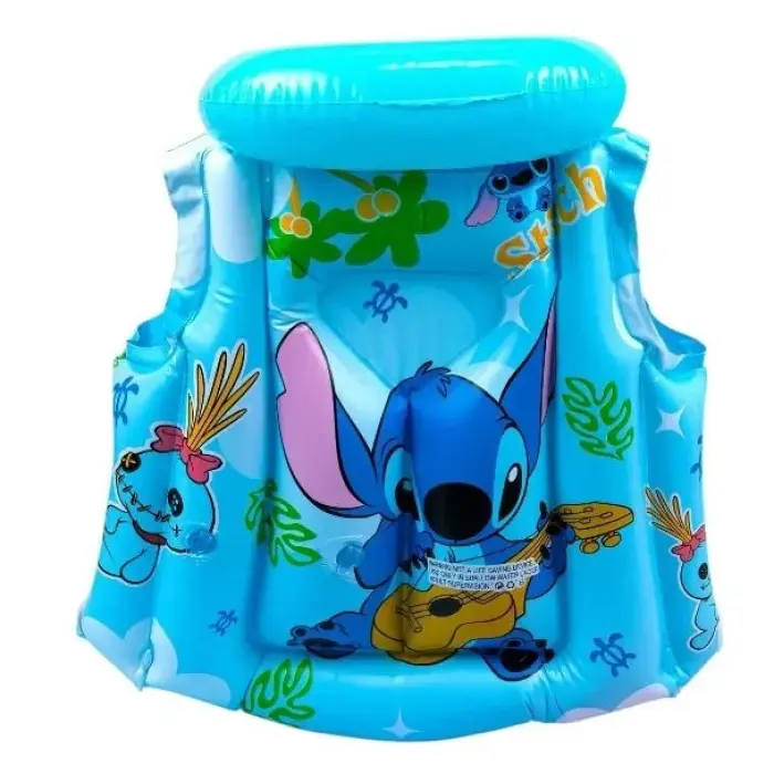 Детский надувной жилет для плавания "ПЕРСОНАЖ: СТИЧ / Stitch" 35 СМ (Синий)
