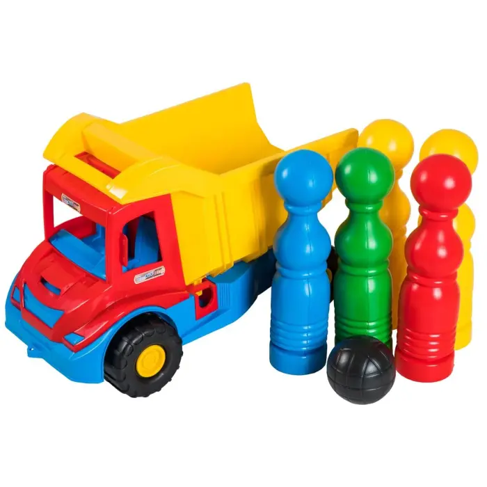 Multi truck вантажівка з кеглями синій
