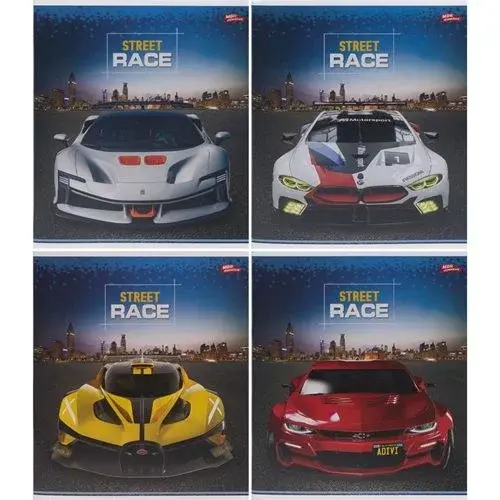 Зошит 96л клітинка "Street Race", 8 примірників