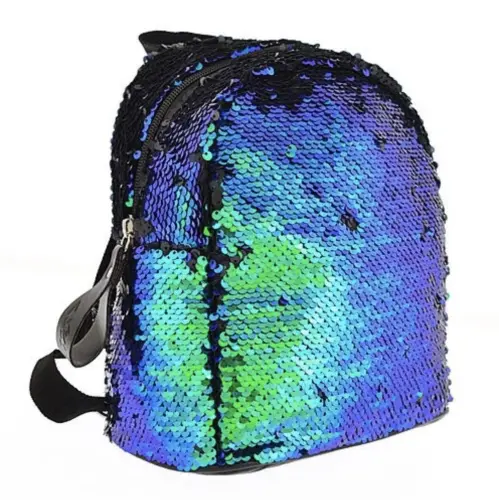 Рюкзак молодіжний "Yes" з паєтками "Green Sequins"