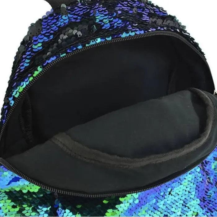 Рюкзак молодіжний "Yes" з паєтками "Green Sequins"