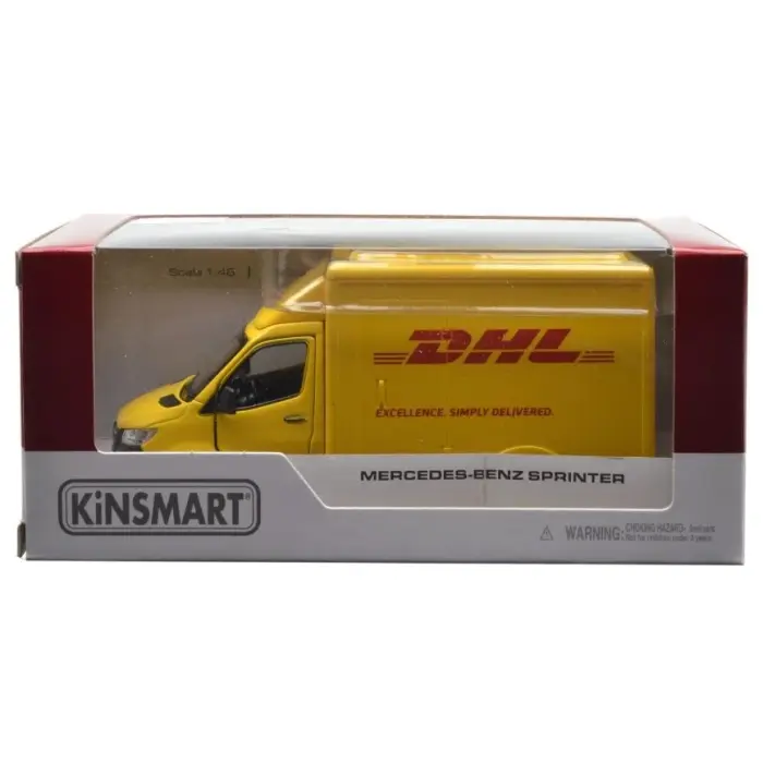 Модель легкова MERCEDES-BENZ Sprinter (DHL Edition 5ʼʼ KT5475W метал.інерц.відкр.дв.кор)
