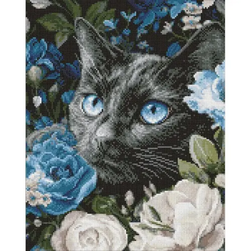 Алмазная мозаика "Кротость среди ЦВЕТОВ" 40х50см