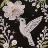 Картина с жемчужинами "КОЛІБРІ ТА НЕКТАР" 30х30 см