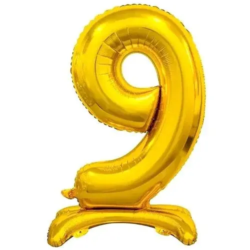 Шарик фольгированный цифра "9" напольный 80 см