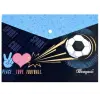 Папка с кнопкой А4+, peace.love.football