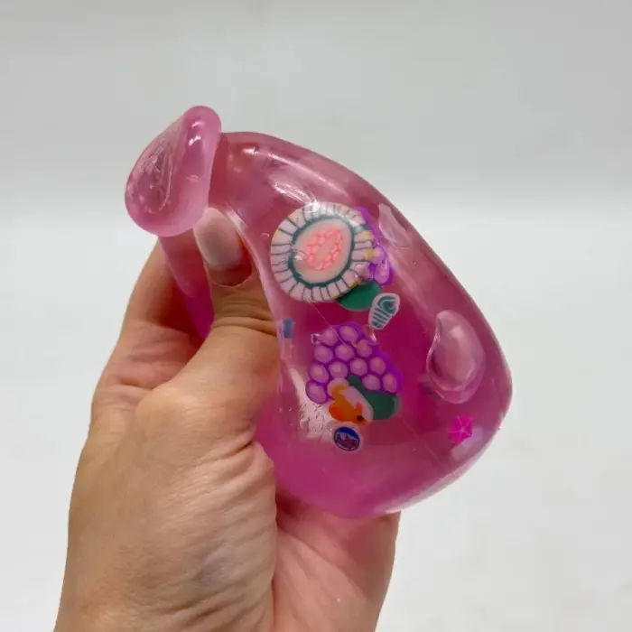 Сквіш антистресс "Пляшка з фруктами" 8cm (РОЖЕВИЙ)