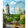 Картина по номерах "Колесо і дзвіниця" 40х50см