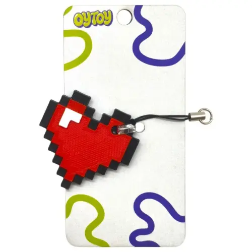 Брелок 3d печать "Minecraft 2D Heart / Сердце Keychain"