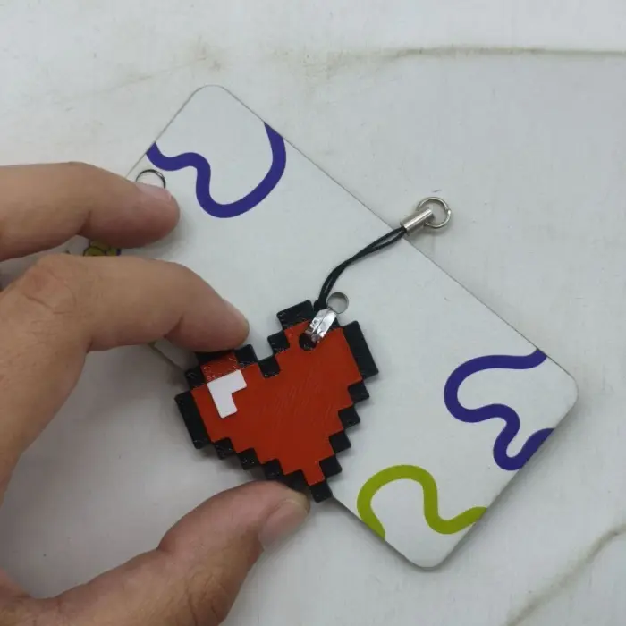 Брелок 3d печать "Minecraft 2D Heart / Сердце Keychain"