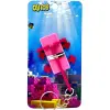 Брелок (3D печать) Minecraft Axolotl/ Аксолотль Keychain, Розовый