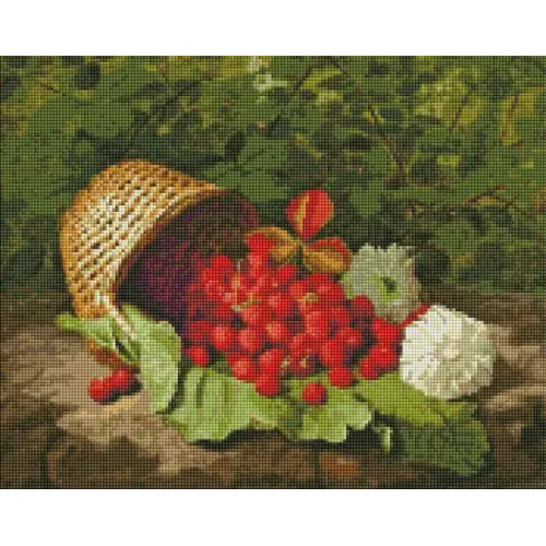 Алмазна мозаїка без підрамника - Кошик з полуницею ©William Hammer