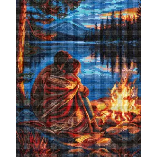 Алмазна мозаїка - Пара біля вогнища ©art_selena_ua