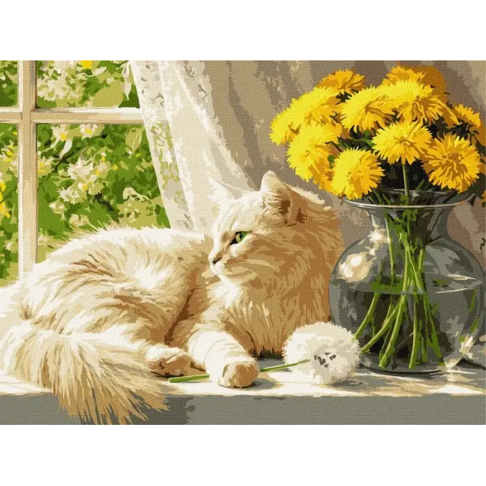 Картина за номерами - Муркотливе сонце ©art_selena_ua