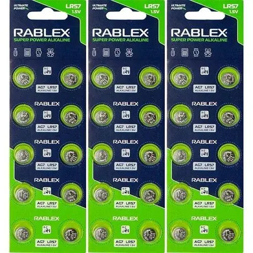 Батарейка RABLEX "таблетка" 1.5V AG7 (LR57) ціна за 1 блістер - 10 шт