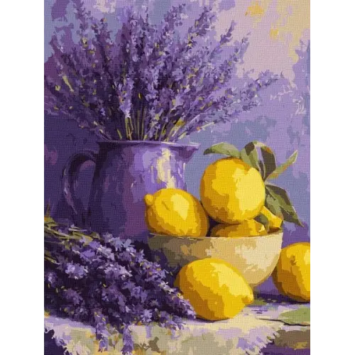Картина за номерами - Лаванда та лимони ©art_selena_ua